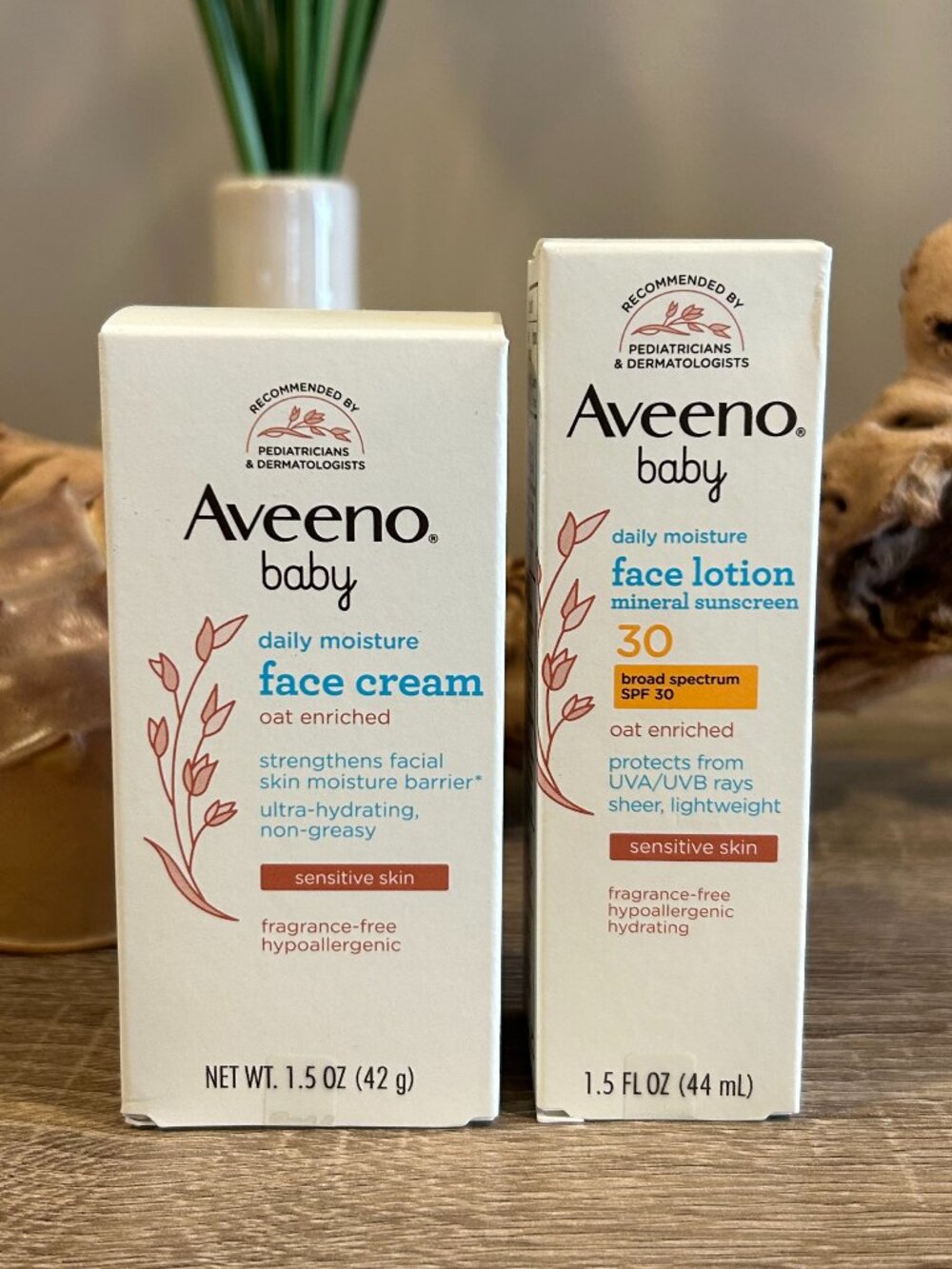 Aveeno Baby Daily Moisture Face Cream & Daily Face Lotion SPF 30 - NEW